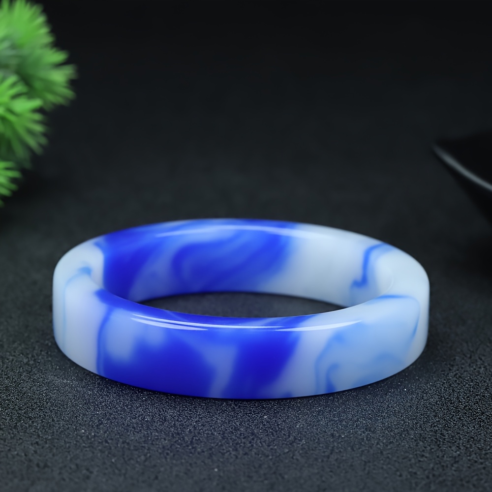 Natural Stone Square Bar Bracelet, Elegant Design