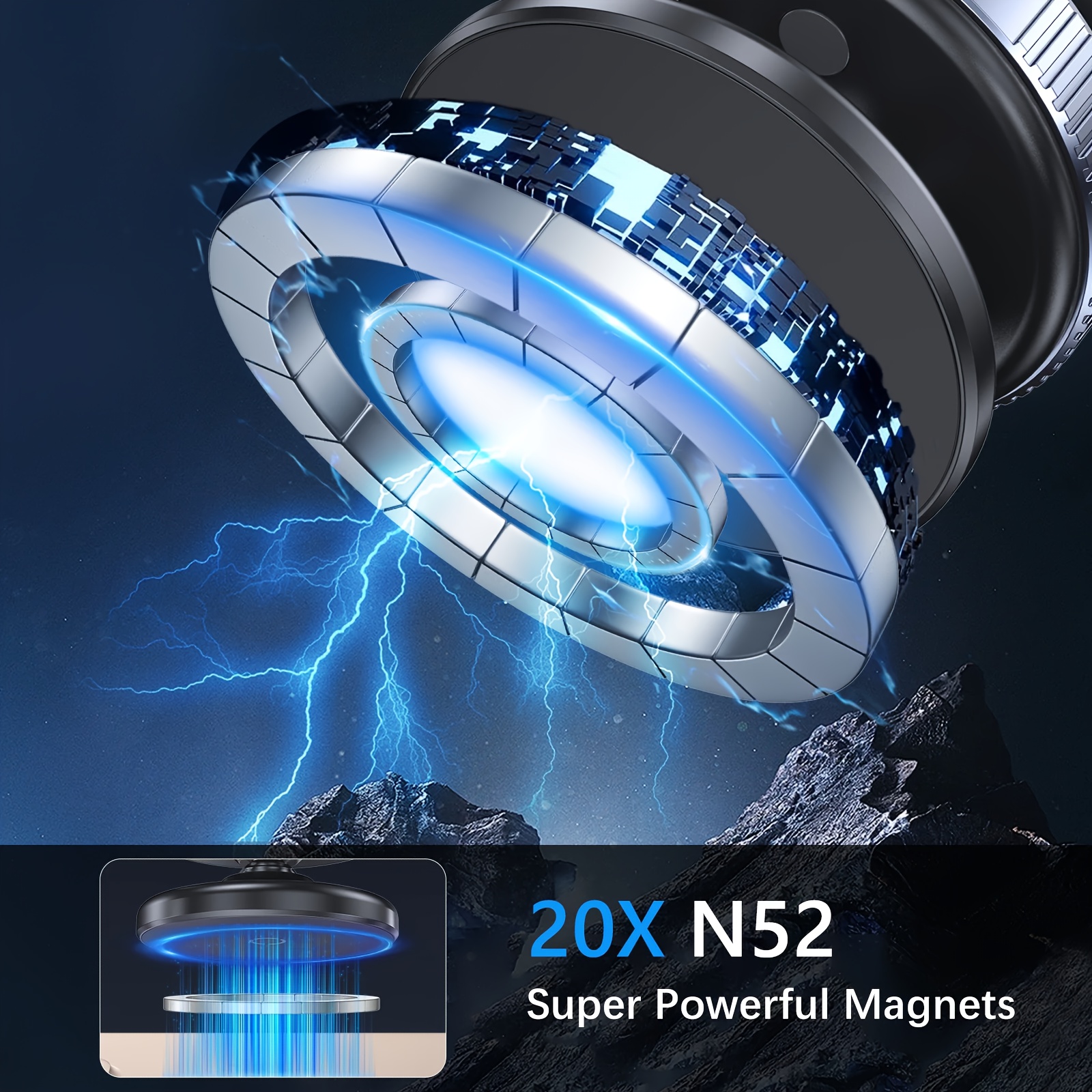 Ultra-Stable Magnetic Car Phone Holder - Dual-Sided Suction Cup, 360° Free Rotation, ABS Material, Adjustable Multi-Angle Design, No Adhesive Needed, Universal Fit for All Smartphone Sizes | Auto Phone Mount. 3 Ultra-Stable Magnetic Car Phone Holder - Dual-Sided Suction Cup, 360° Free Rotation, ABS Material, Adjustable Multi-Angle Design, No Adhesive Needed, Universal Fit for All Smartphone Sizes | Auto Phone Mount. - Image 3