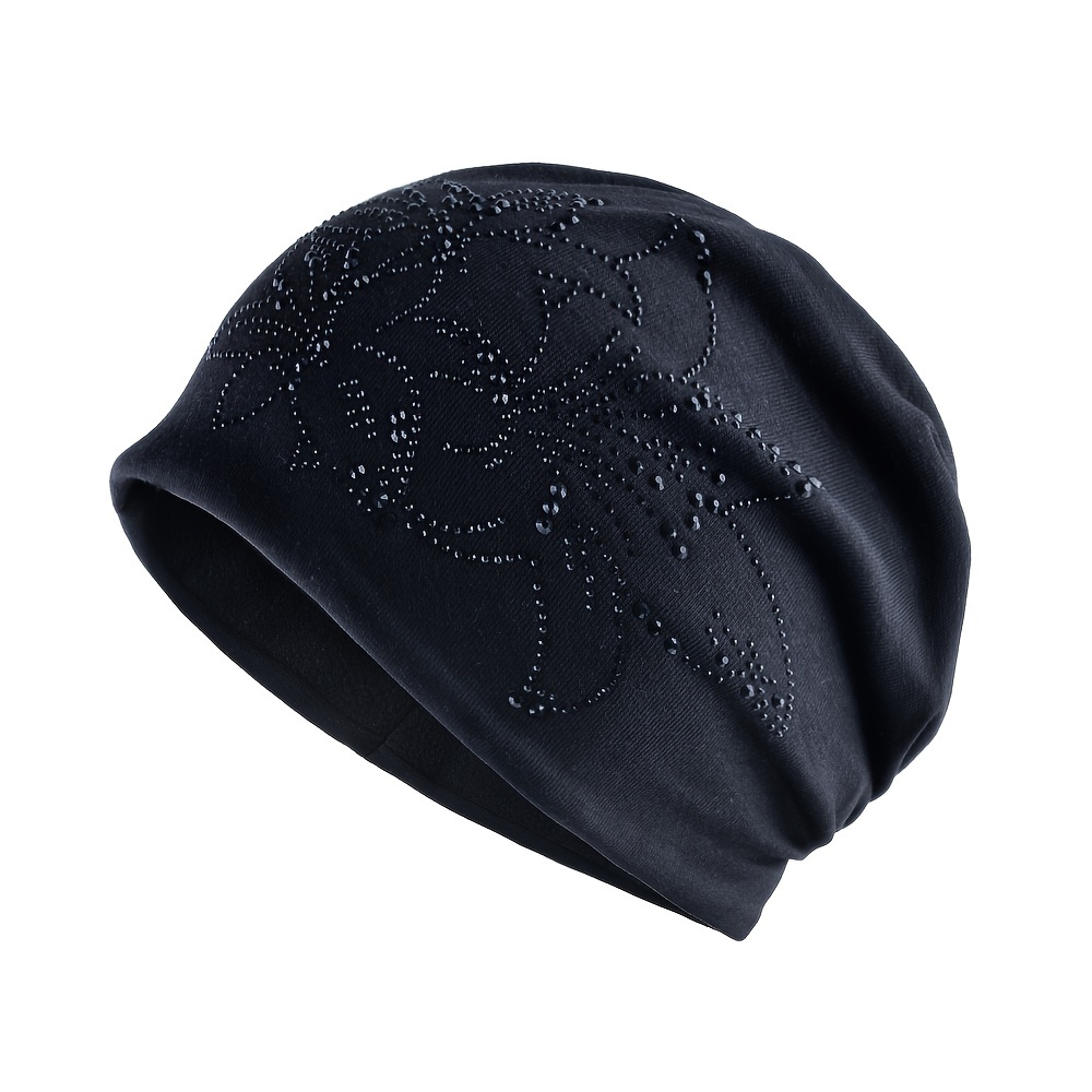 Women's Casual Hat Outdoor Windproof Warm Beanie Women's Winter Brimless Hat