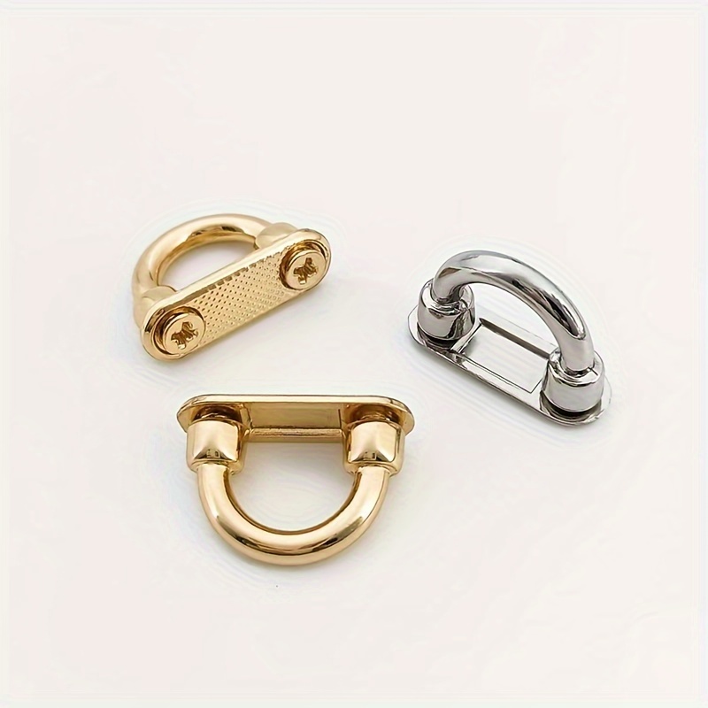 

6pcs Metal Arch Bridge Buckles For Handbags & Shoulder Straps - Adjustable Chain Clasps For Luggage And Fashion Accessories