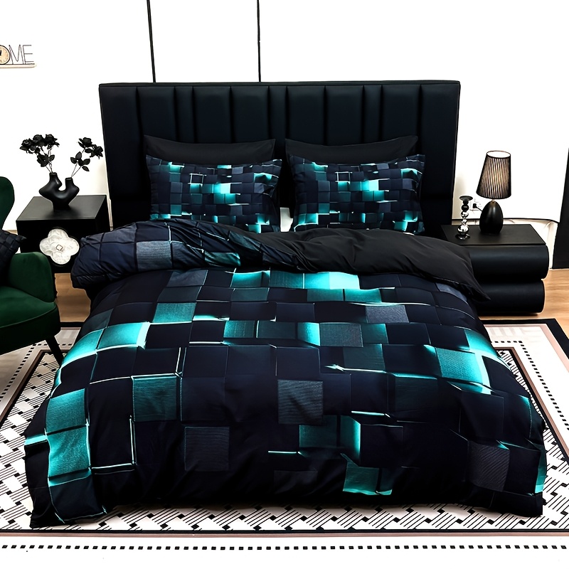 3pcs Cool Tech Digital Print Duvet Cover Set for All Seasons, Available in Red And Blue, in Four Sizes (Twin, Double, Queen, King) (1 Fitted Sheet + 1/2 Pillowcase, No Filling) 22 3pcs Cool Tech Digital Print Duvet Cover Set for All Seasons, Available in Red And Blue, in Four Sizes (Twin, Double, Queen, King) (1 Fitted Sheet + 1/2 Pillowcase, No Filling)