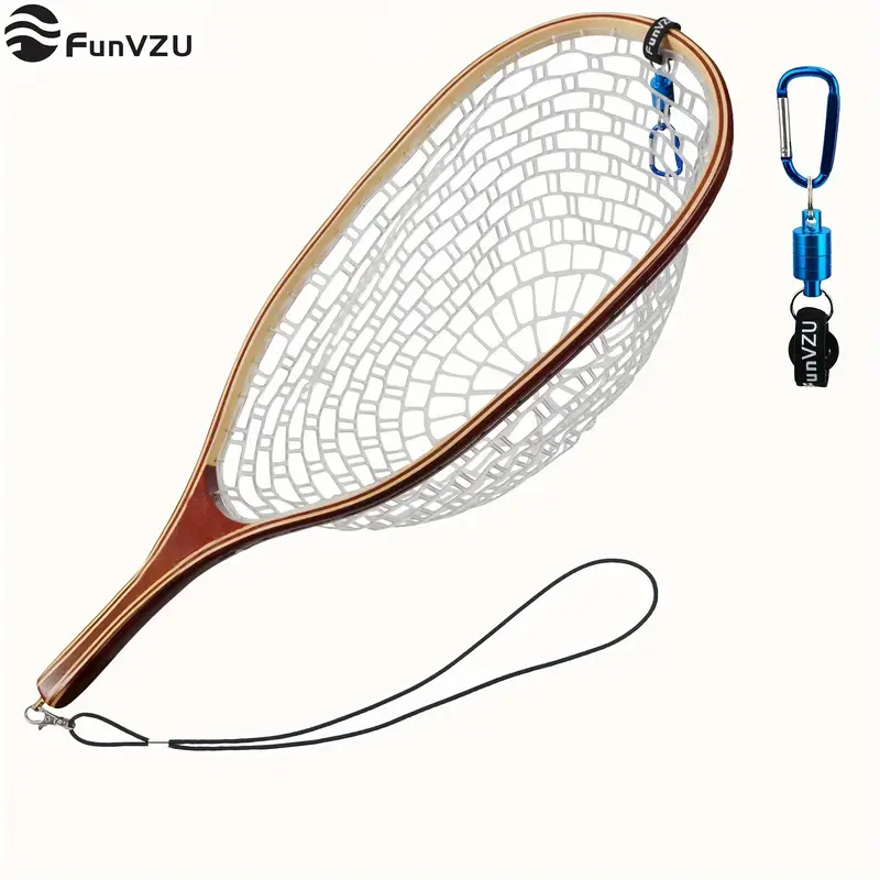 Magnetic Release Fly Fishing Net Soft Rubber Mesh Safety - Temu