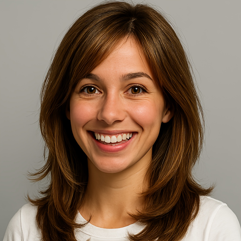 TEMU 22 Inch Brown Layered Straight Wig With Middle Part Natural Look Synthetic Hair Wig For Women, Soft & Lightweight, Daily Or Party Use