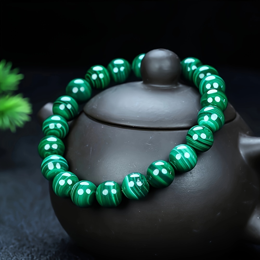 

Ziquexsite Natural Malachite Bead Bracelet, Bohemian , No Plating, For Daily And Sports Wear,