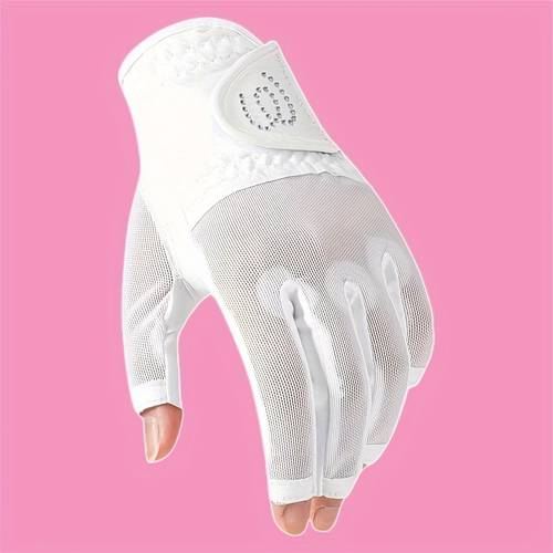ladies half gloves sunscreen anti slip gloves hand washable 1 ball nail random size