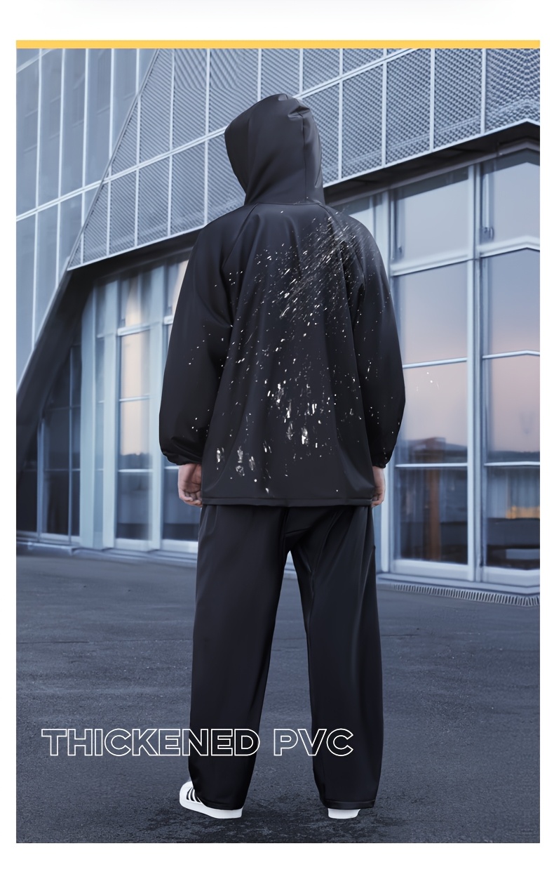 bm mens full zip high quality rain suit set heavy duty Temu