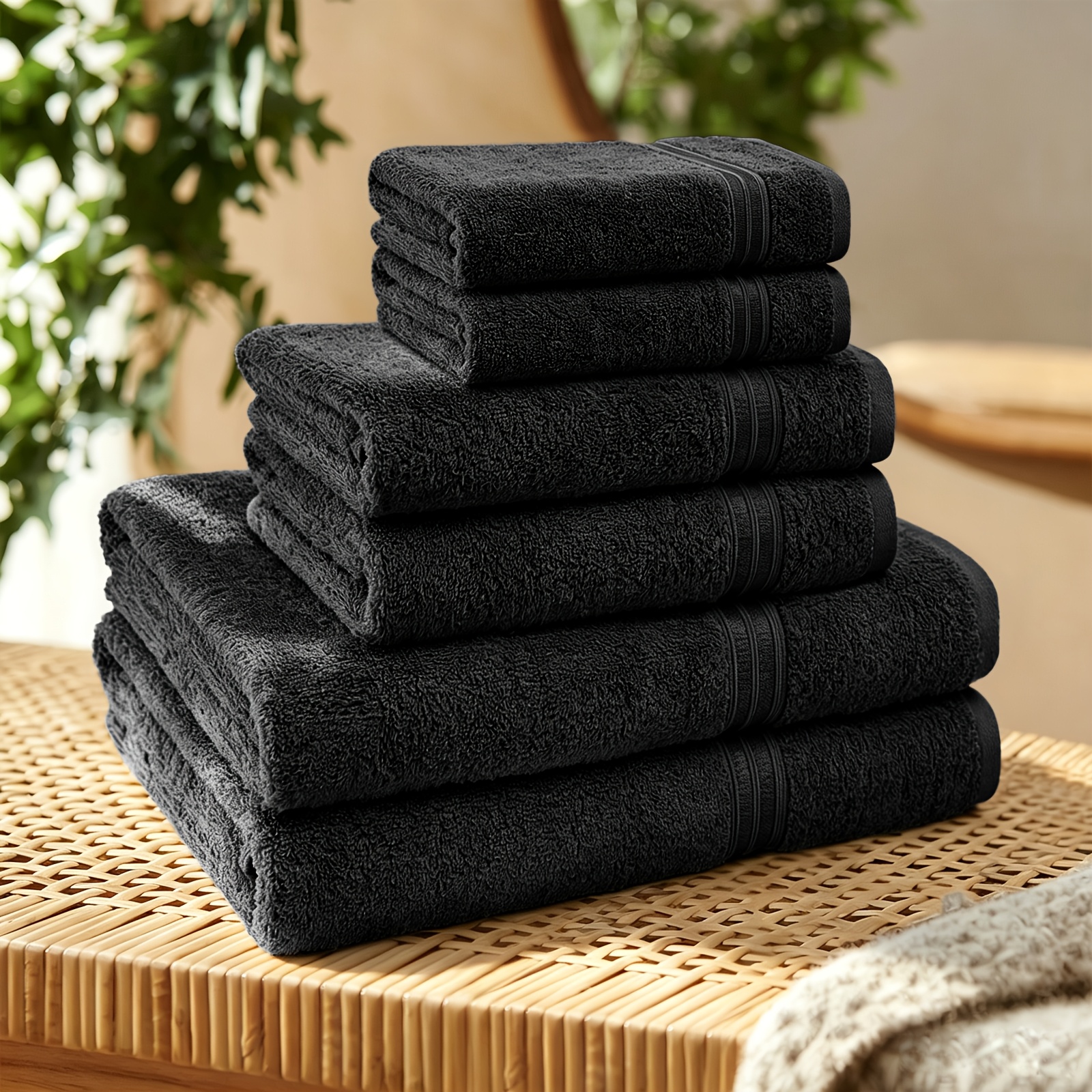 TEMU 6-pack Of Professional Hair Salon Towels, Durable, , Absorbent, Non-bleachable, Suitable For Beauty And Hairdressing At Home. Includes 2 Towels