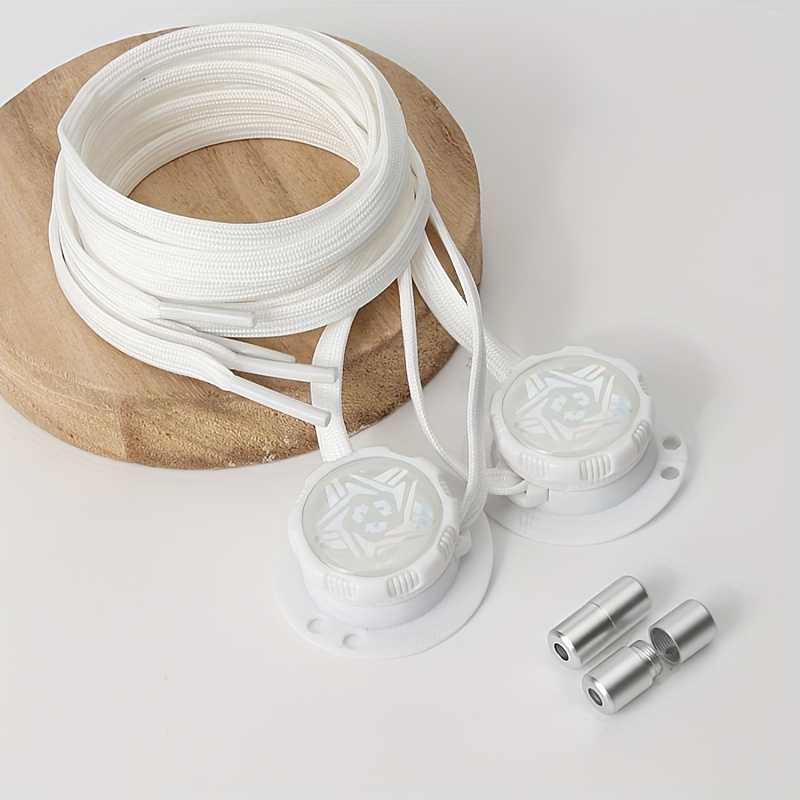 1 Pair Of 1pc No-tie Lazy Shoelaces, Unisex No-tie No-lace Flat Wide Shoelaces With Rotating Double-layer Flat Knob Buckles