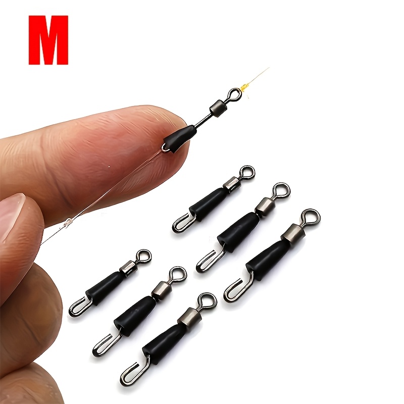 E-shop 36-tlg. Silikon-Figur-8-Wirbel, Angelzubehör, Schnellwirbel, Vorfach-Clips, Schnell-Vorfach-Clips, Figur-8-Verbinder, Uferangel-Ausrüstung,