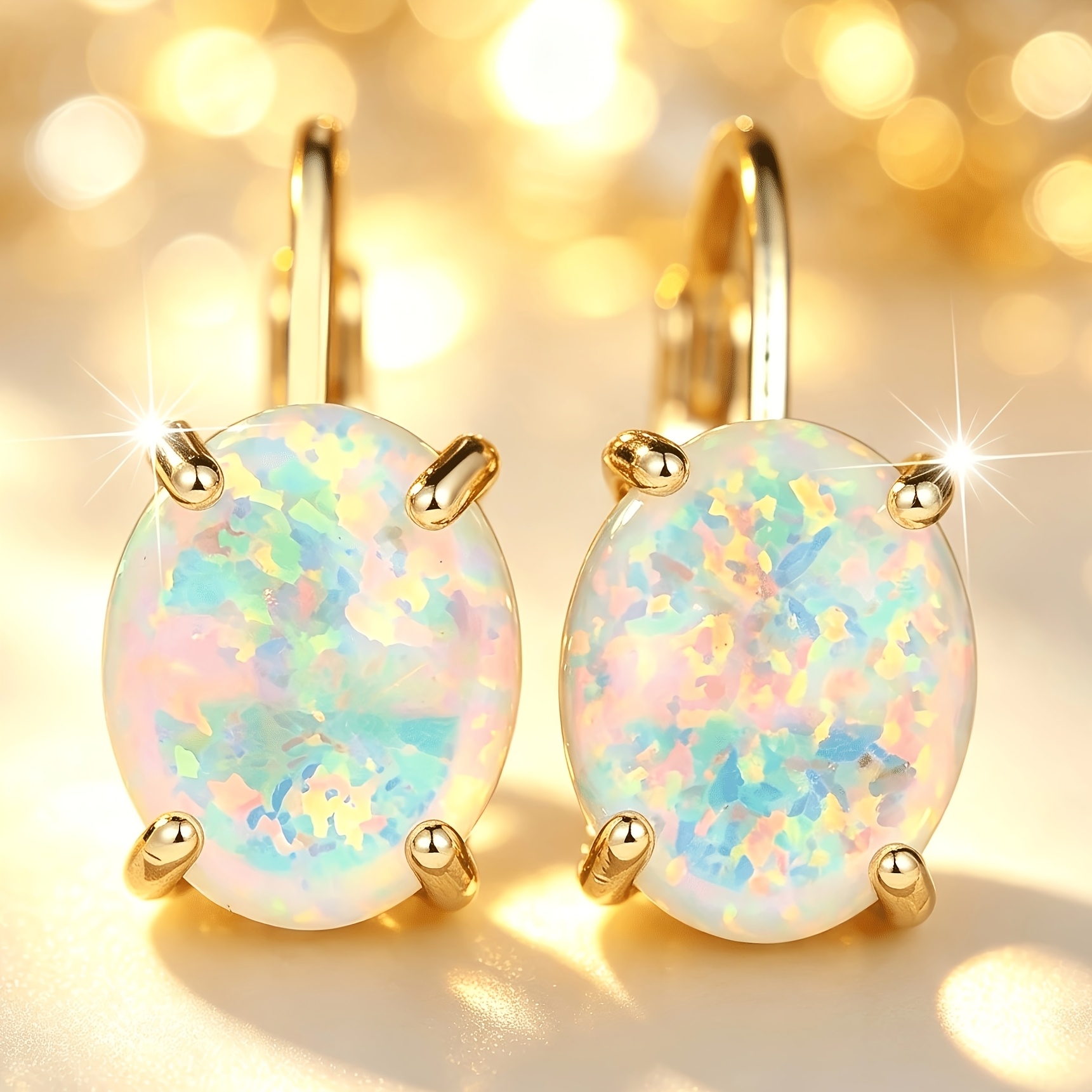 TEMU 1 Pair Oval Synthetic Pearl Inlaid Women's Hoop Earrings Fashion Individual Cute Elegant Luxurious Daily Party Gathering Banquet Gift For