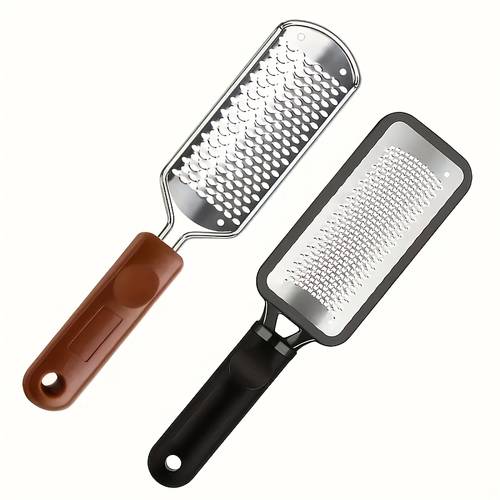 2pcs files scrubber heel files pedicure tools remover stainless feet scraper grater for dead skin
