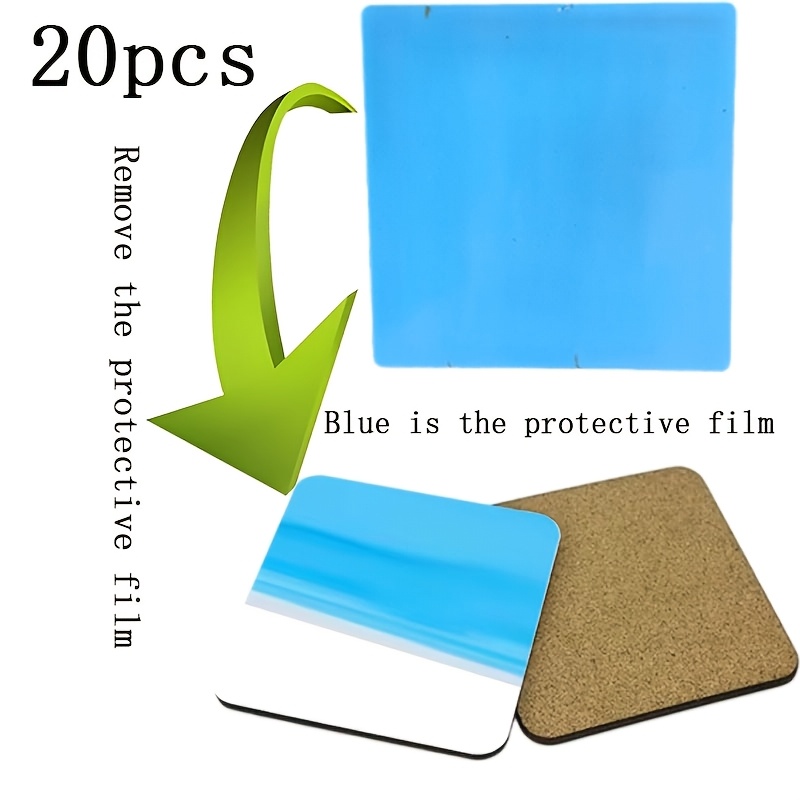 TEMU 20pcs, Sublimation Blank Cup Coasters, Bulk Round Blank Mdf For Sublimation Transfer Heat Press Printing Crafts, Home Decor, Room Decor, Kitchen
