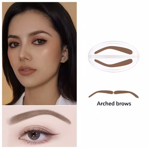 Eyebrow Stencil Set with Handle - 3 Styles