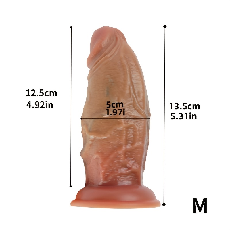 Realistic Huge Thick Dildo with Suction Cup, Suitable for Hands-Free Play, Soft Wide Real Liquid Silicone Dildo, Fat Anal Dildo for Gay and Lesbian Adult Sex Toys and Games, Men's Pleasure, Solo Fun, Realistic Texture, Flexible Material