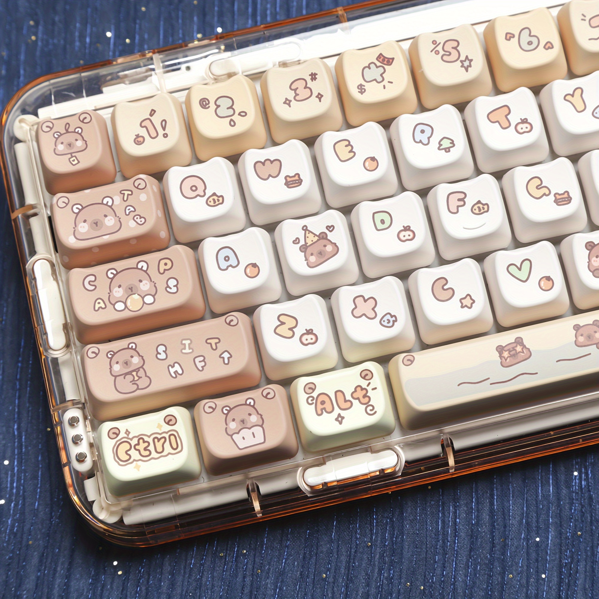 Keycaps Pbt Keycaps Capybara Keycaps 135 Keys Set Mao - Temu