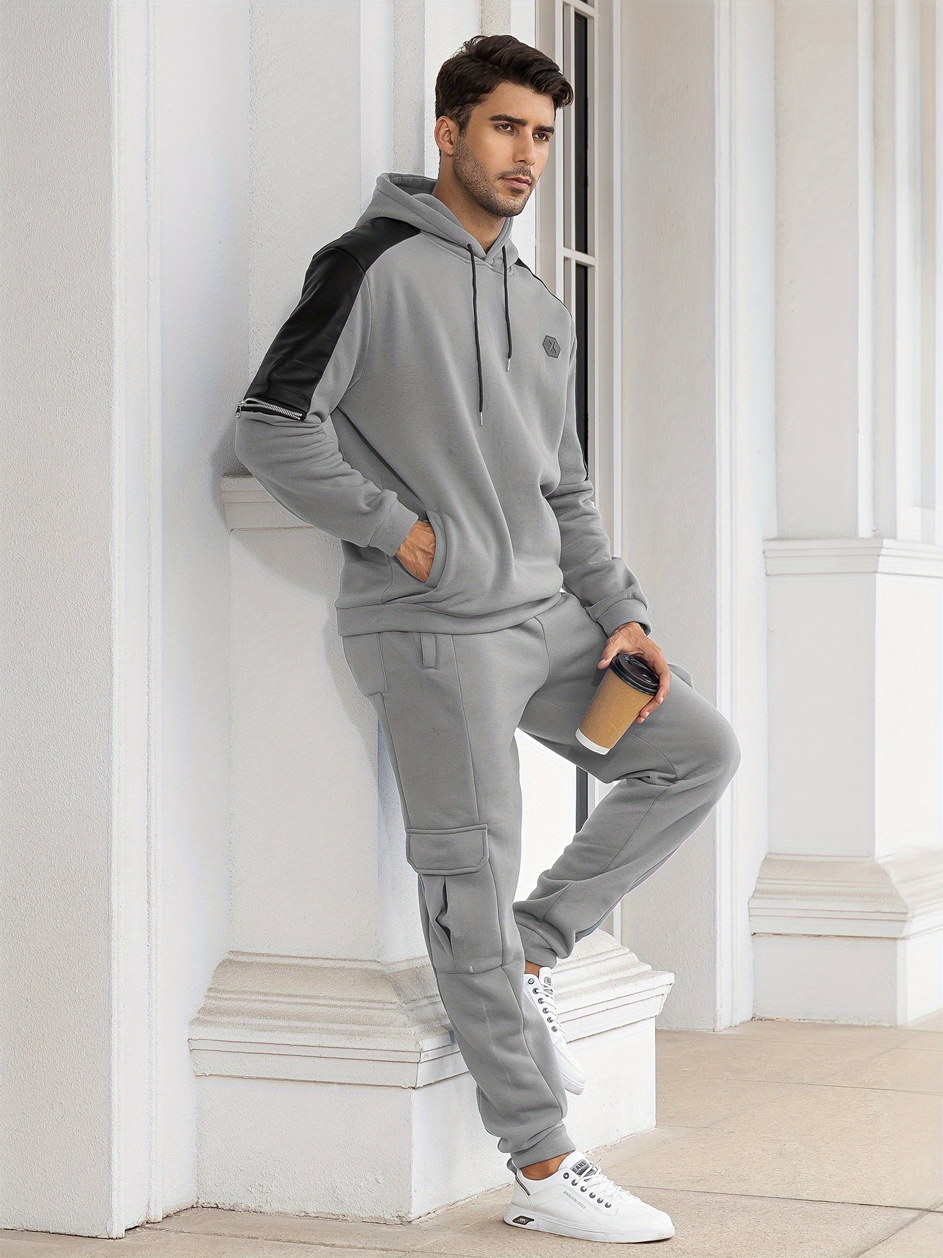 Amazon.com: Mens Heavyweight Fleece Cargo Sweatpants Fashion