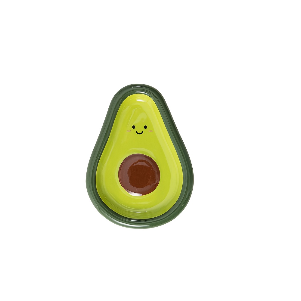 E-shop Keramik Löffelhalter für Herdplatte, Grüner Avocado Niedlicher Löffelhalter für Küchentheke, Porzellan Kochutensilienhalter für Löffel