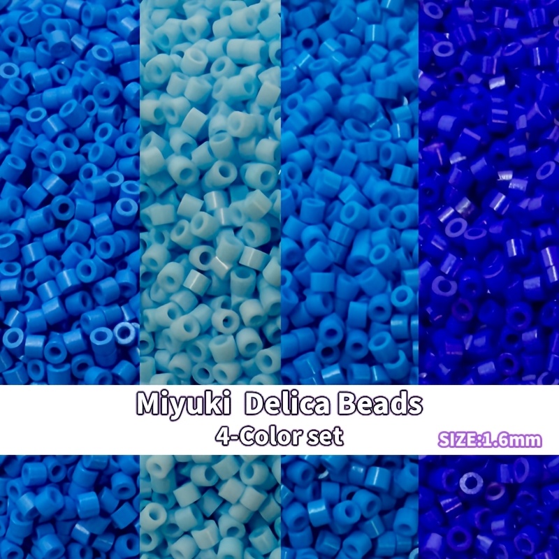 TEMU Système de couleurs bleu, ensemble 4 couleurs, total 3644 pièces, 911 pièces par couleur, total 20G, 5G par couleur, taille 1,6 mm/0,063 pouce,