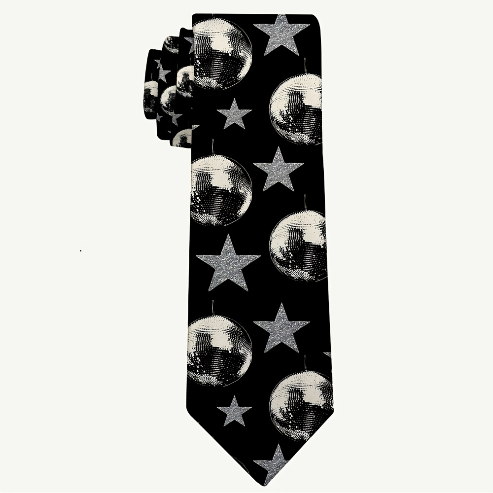 TEMU 1pc Men's & Unisex Necktie Suitable For Weddings, Parties, Dates - Soft Light Bulb & Tie, Neck Accessory For Casual Wear, Holiday Gift For,, -