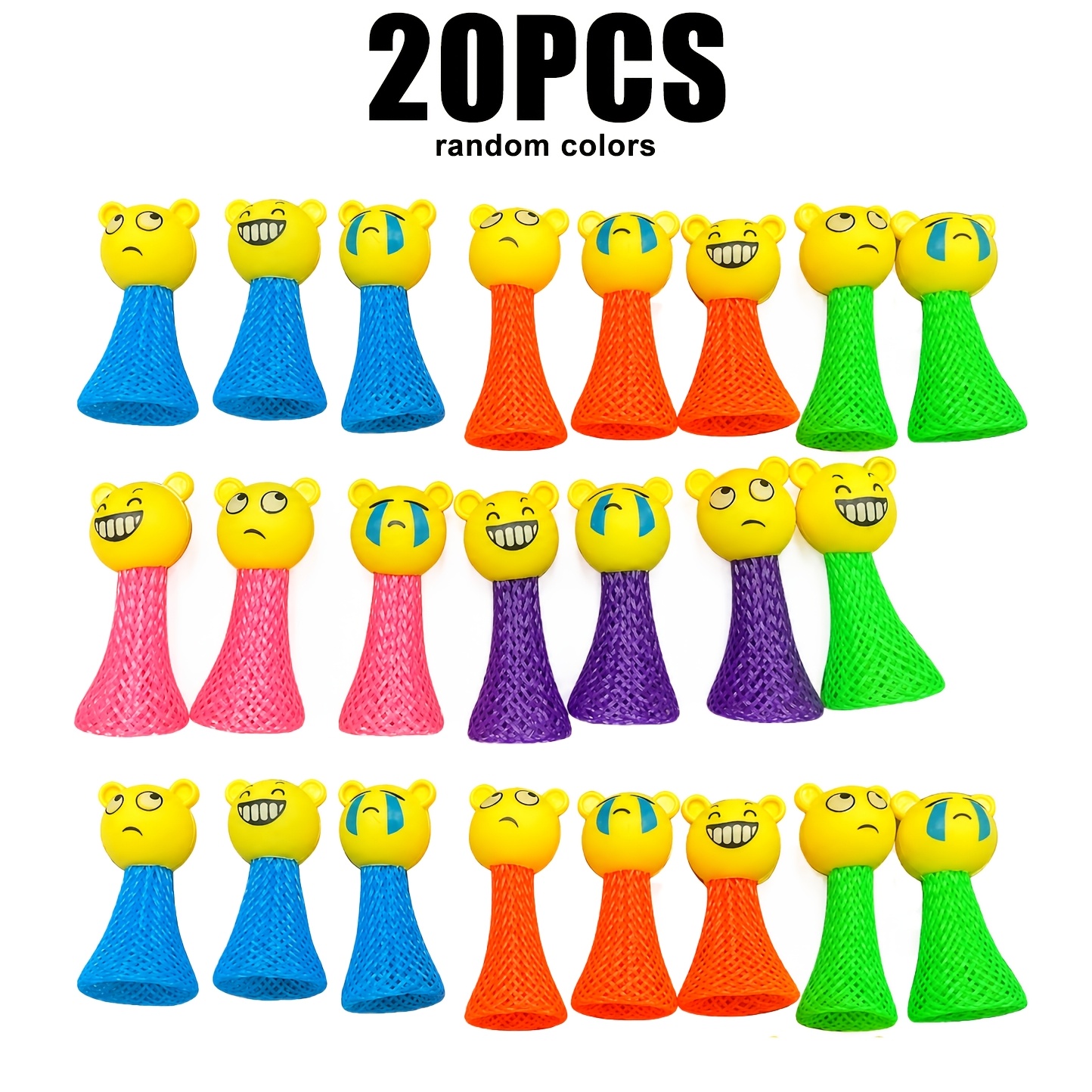TEMU 20 Mini de Peluche , Colores Aleatorios, Presiona y para Saltar, Ideales para Recuerdos de , Escolares y Rellenos de Bolsas de Regalo