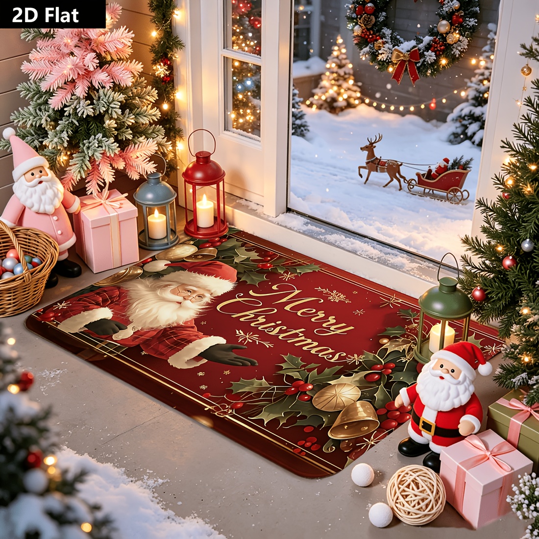 1pc christmas santa claus pattern door holiday - Temu