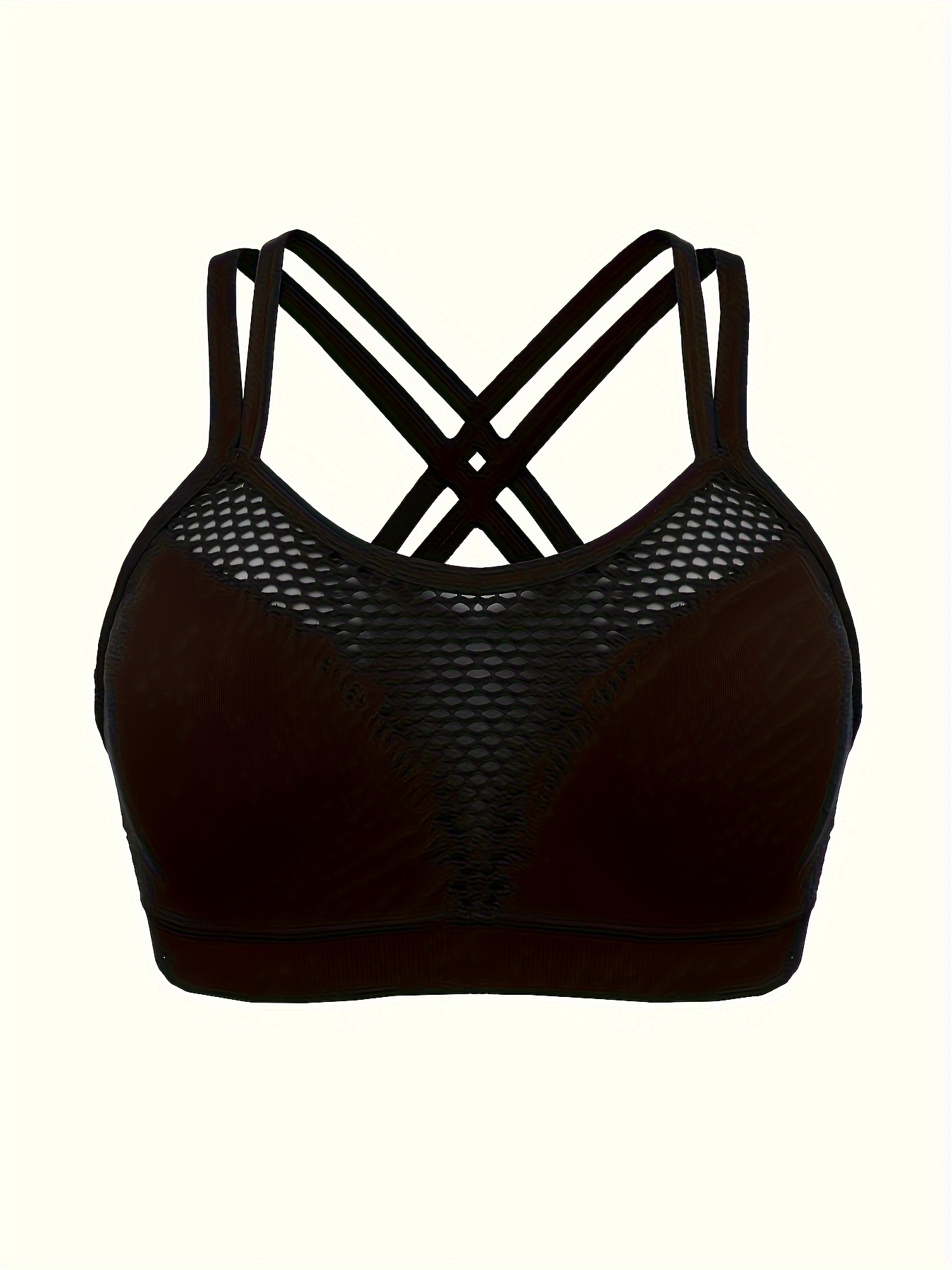 Criss Cross Hollow Sports Bra Push Running Workout Bra - Temu