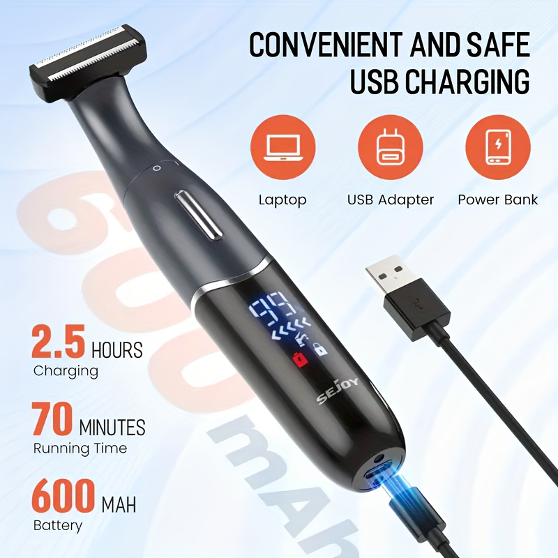 Body shaver, 4-in-1 electric hair remover, suitable for both men and women, multifunctional body and face shaver for women, trimmer for Men's private parts, armpits and legs, a holiday gift for her