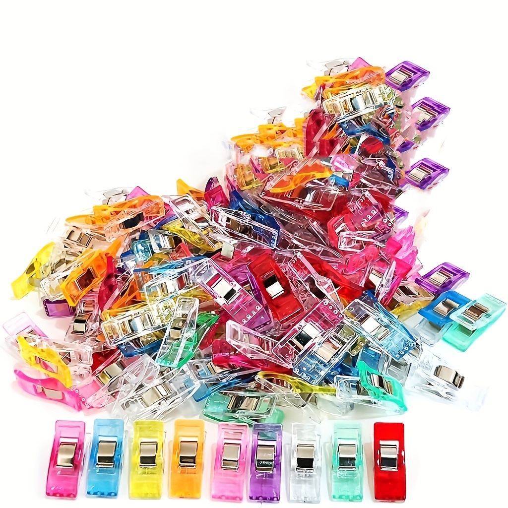 

100pcs Quilting Clips Set, Mixed Color Sewing Clips For Crafting, Premium Plastic Sewing , Assorted Colors, With Storage Box For Quilting And Sewing Supplies