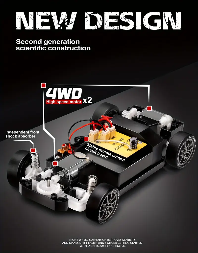 remote control drifting car 1 24 multicolored rc car with led lights a gift for boys and girls for birthdays halloween and christmas details 7