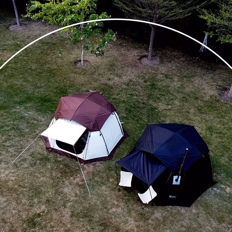 outdoor camping spherical tent dome black thickened sunshade large space with chimney Product details 10
