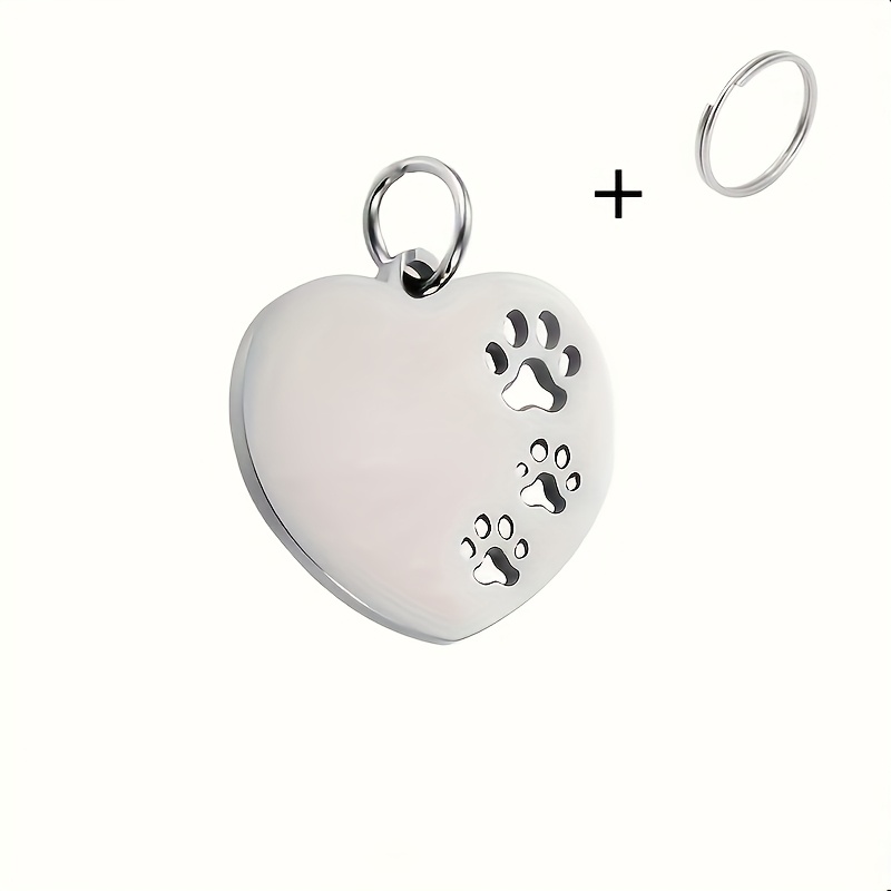 TEMU Targhetta identificativa per animali domestici personalizzabile con cuore a stampa di - Targhetta identificativa per con e numero di telefono