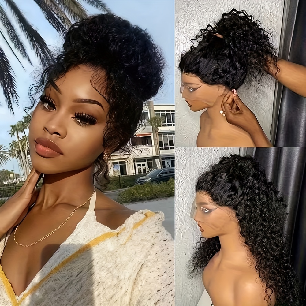 360 drawstring lace front wigs human hair - Temu Switzerland display picture 1