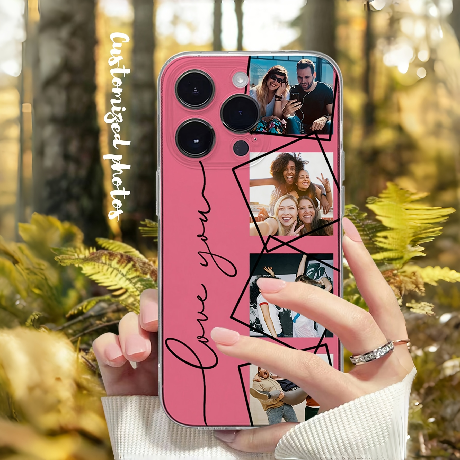 Clear Phone Case Decoration Ideas Diy Picture Text Pattern