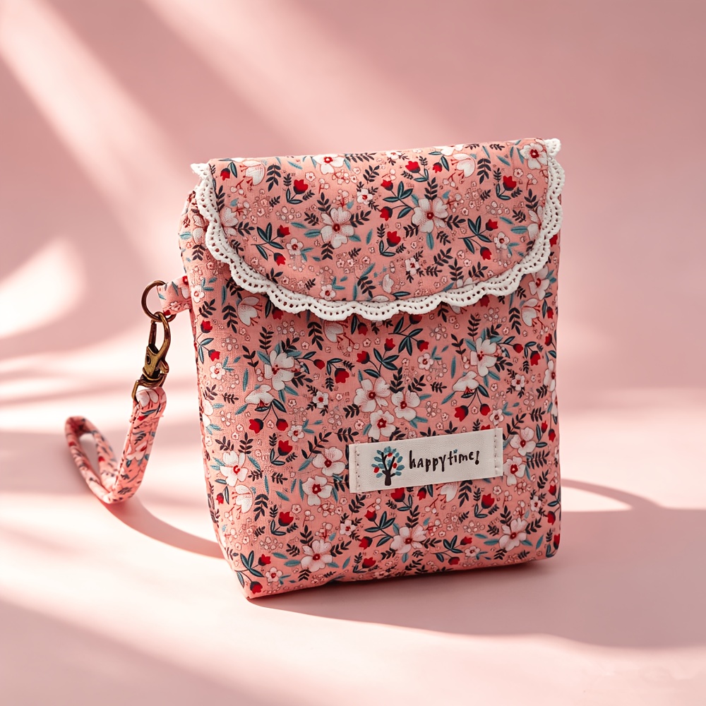 TEMU Porte-monnaie pour femmes, Organisateur de serviettes hygiéniques style ferme, Trousse de Cosmétique pour rouge à lèvres, Sac à main portable