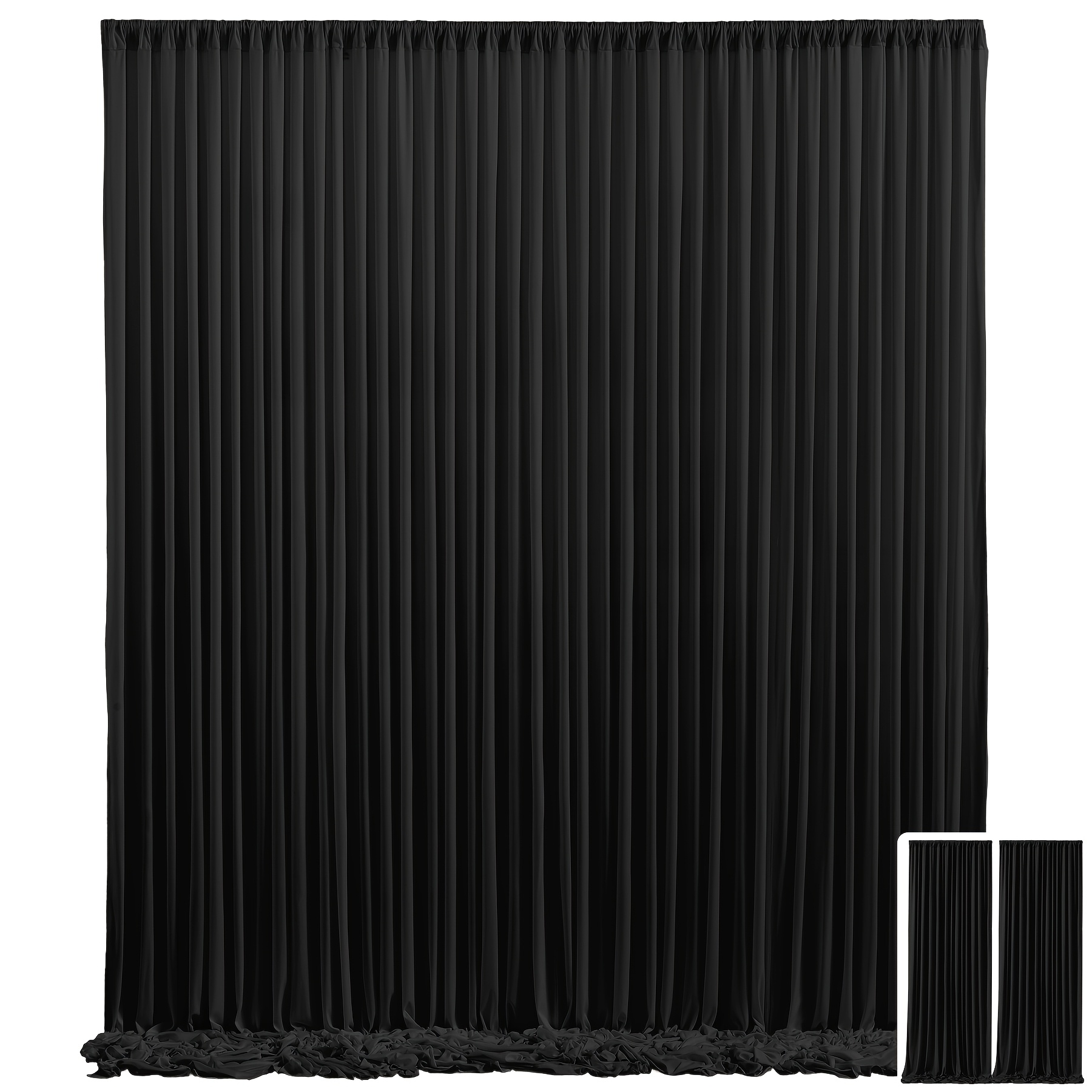 Image of 2 59*85 Inch High F- Backdrop Panels With A 1.5-inch Perforated Top, In Multiple Colors. Perfect Height For Wedding Decorations, Halloween Themes, Live Streaming Shoots, Birthday Parties, .