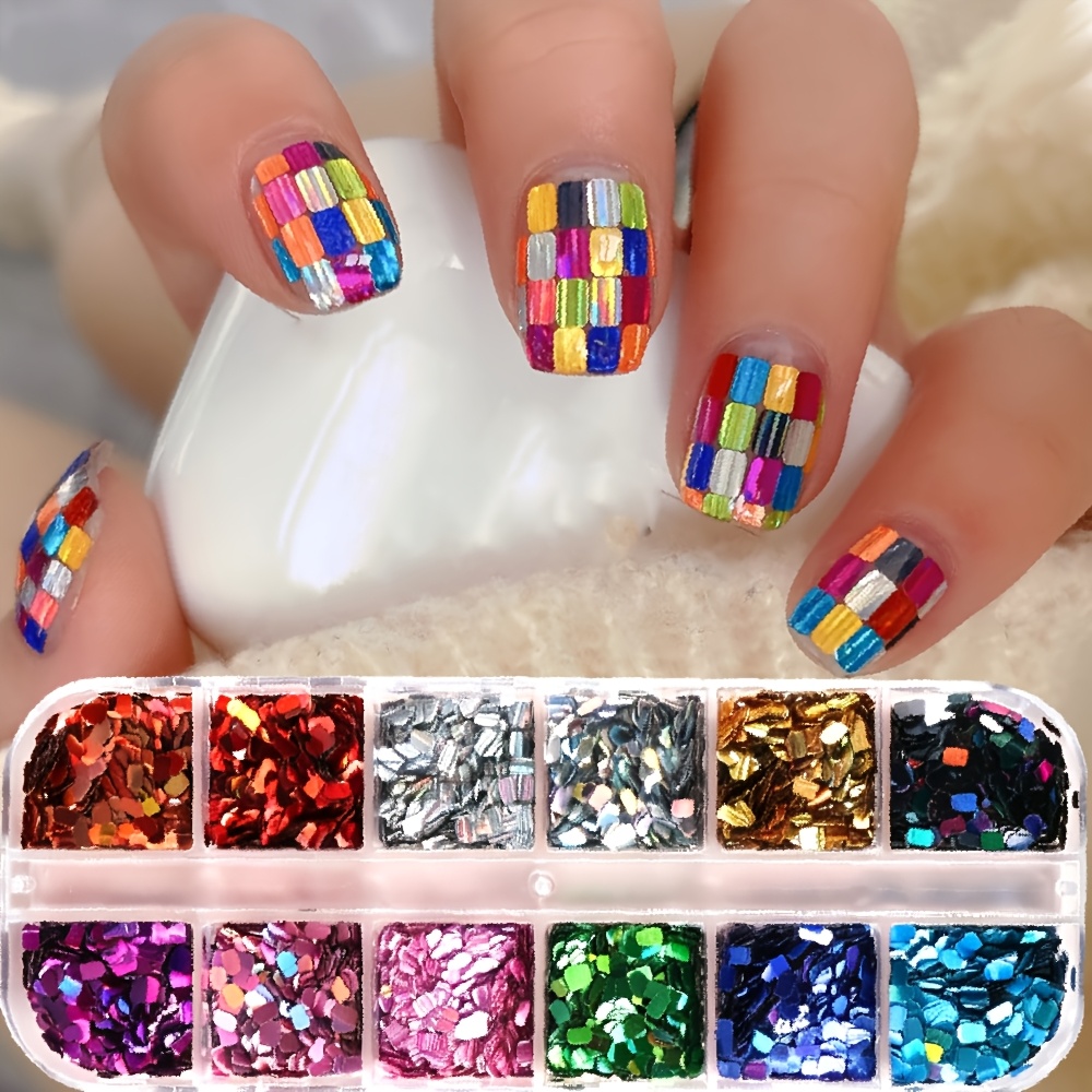 2 Boxes Holographic Polka Dot Nail Sequins
