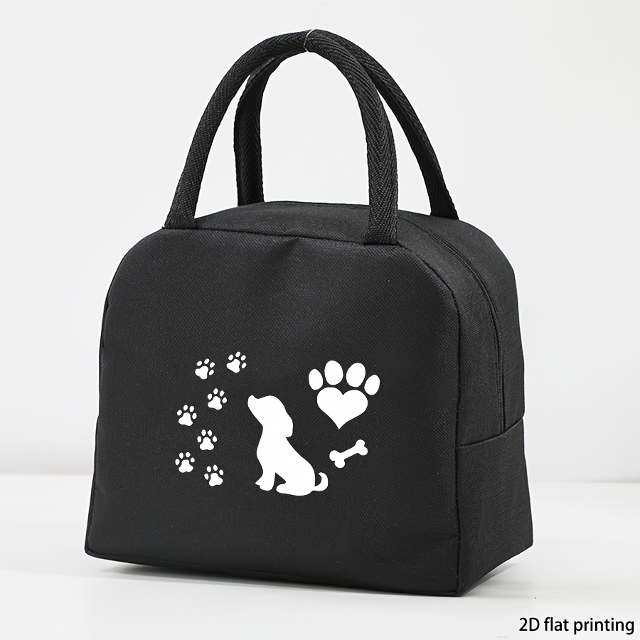 TEMU Handbag Featuring A Dog And Paw Design, Spacious Handheld Bag, Easy To Carry And Store, Ideal For Professionals And Travelers, Non-food Contact