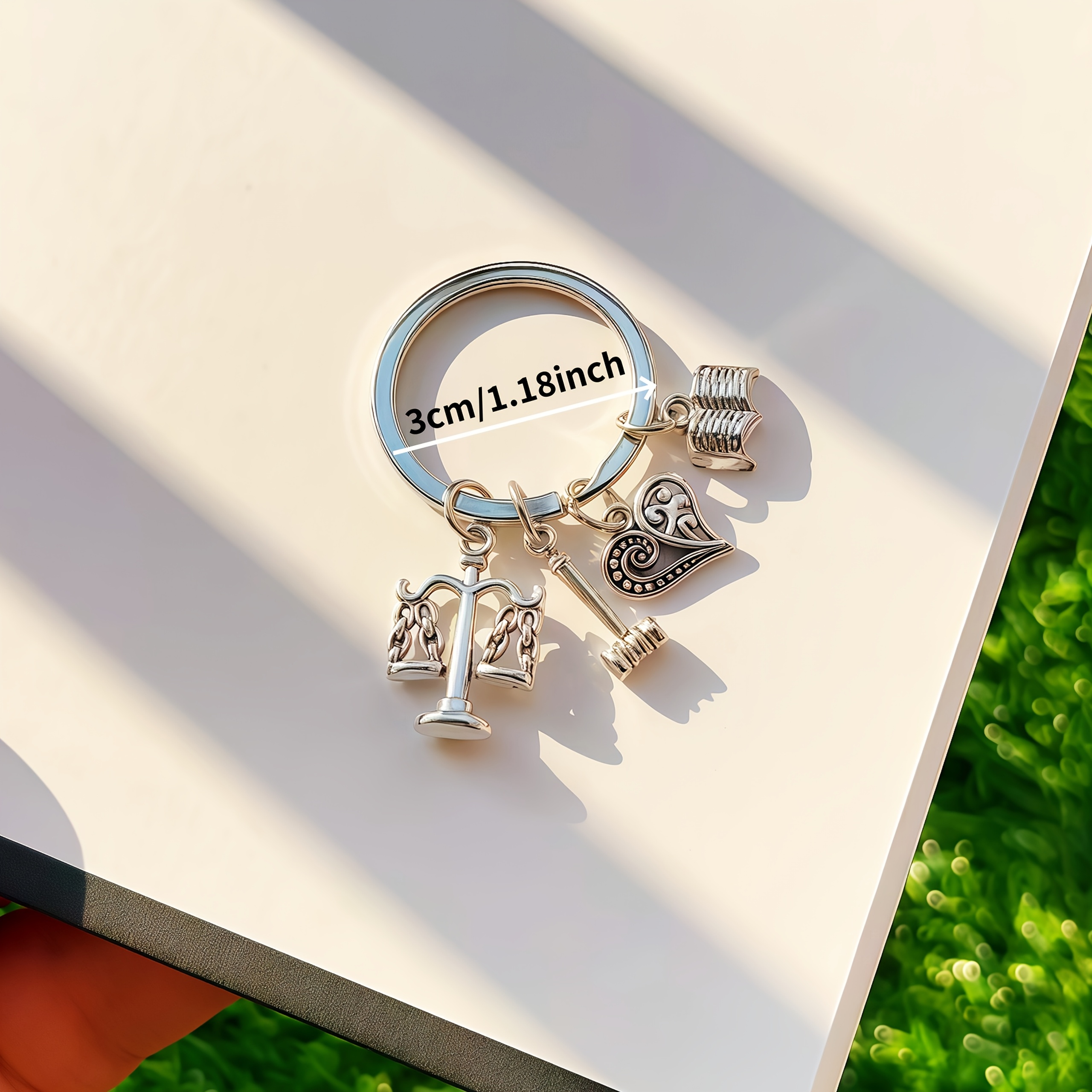 Balance Scale Keychain, Fair and Just Judge Bag Charm Pendant
