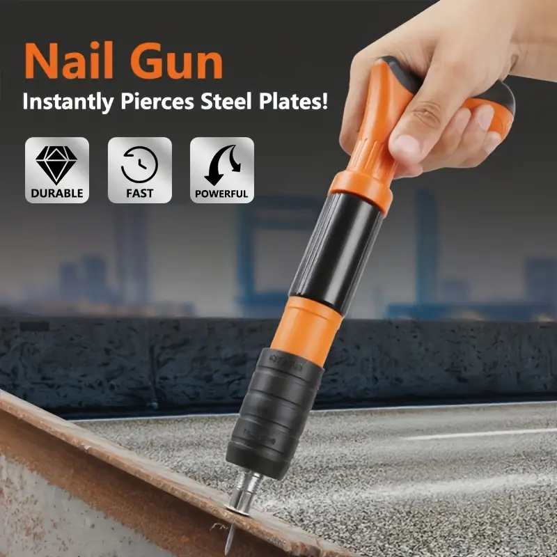 utilizare în mai multe scene, pistol cu țăruși pentru  , pistol pneumatic mini silențios cu reglare la 5 viteze, potrivit pentru pereți de  /plăci de oțel/șabloane/șabloane/tuburi (țăruși nu   incluși), pistol cu țăruși pentru impact, pistol cu țăruși pentru   și metal, pistol cu țăruși cu  , instrument pentru gips-carton, țăruși pentru pistol cu impact manual, pistol pentru gips-carton, pistol cu țăruși greu,  , pistol cu țăruși Detaliile articolului 1
