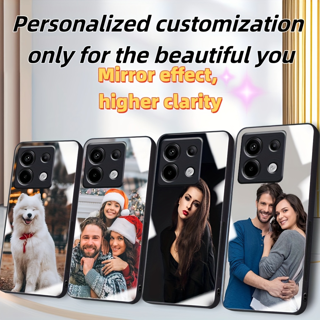 

Photo Pattern Personalized Mobile Phone Case, Anti-fall, Organic Glass Mirror Reflective, Frosted Soft Mobile Phone Case, Protective Case Suitable For /12/11/10