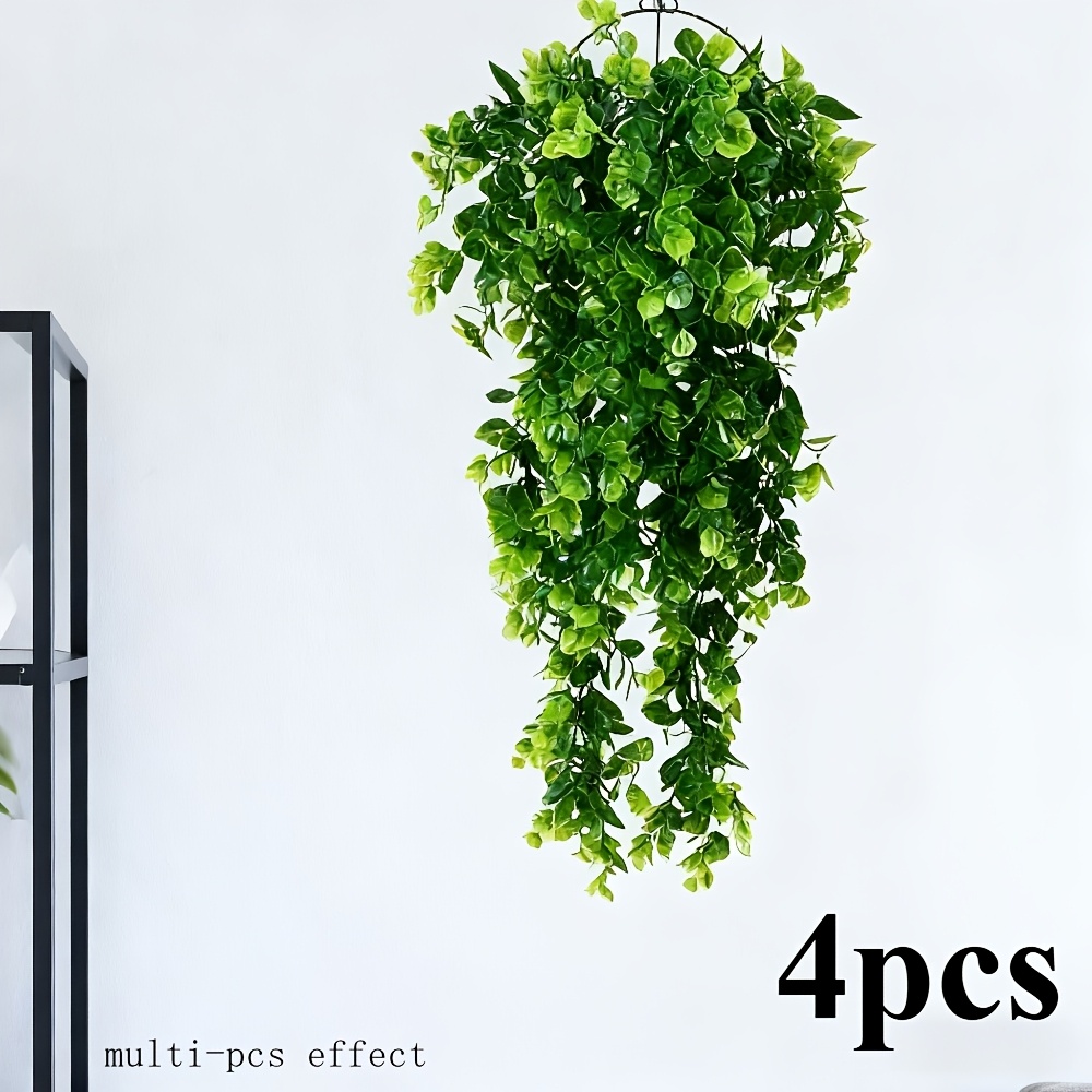 4 Artificial Hanging | Simulated Potted Eucalyptus Vines, Suitable For Indoor And Outdoor Shelf Decoration In Homes, Ideal For Spring Festival, Valentine's Day, Wedding Decorations