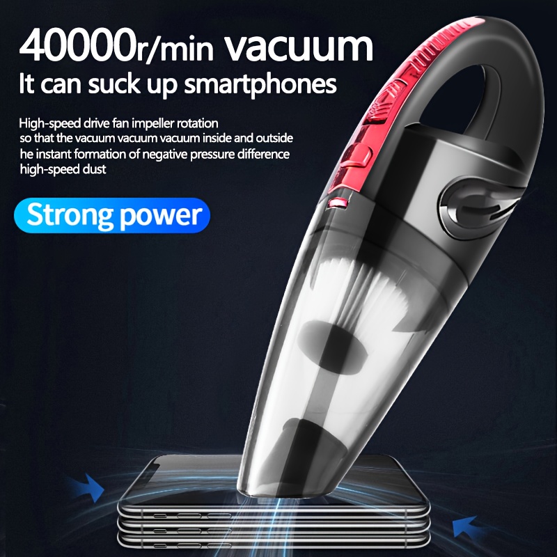 Aspiradora Portátil Inalámbrica de Mano con Potente Succión, Aparato Pequeño Multifuncional y Alto Rendimiento para Uso en el Hogar o Coche que Elimina Polvo. Incluye: ¡Aspiración Fuerte! Robotizado (Limpieza por Vacío + Trapeador), Soplador/Ventilado Integrada, Óptimo Diseñó Compacto. Ligero pero Duradera Plástico Resistante; Filtration Eficiente. Ideál Para Dueños Mascota & Profesionistas Ocupados