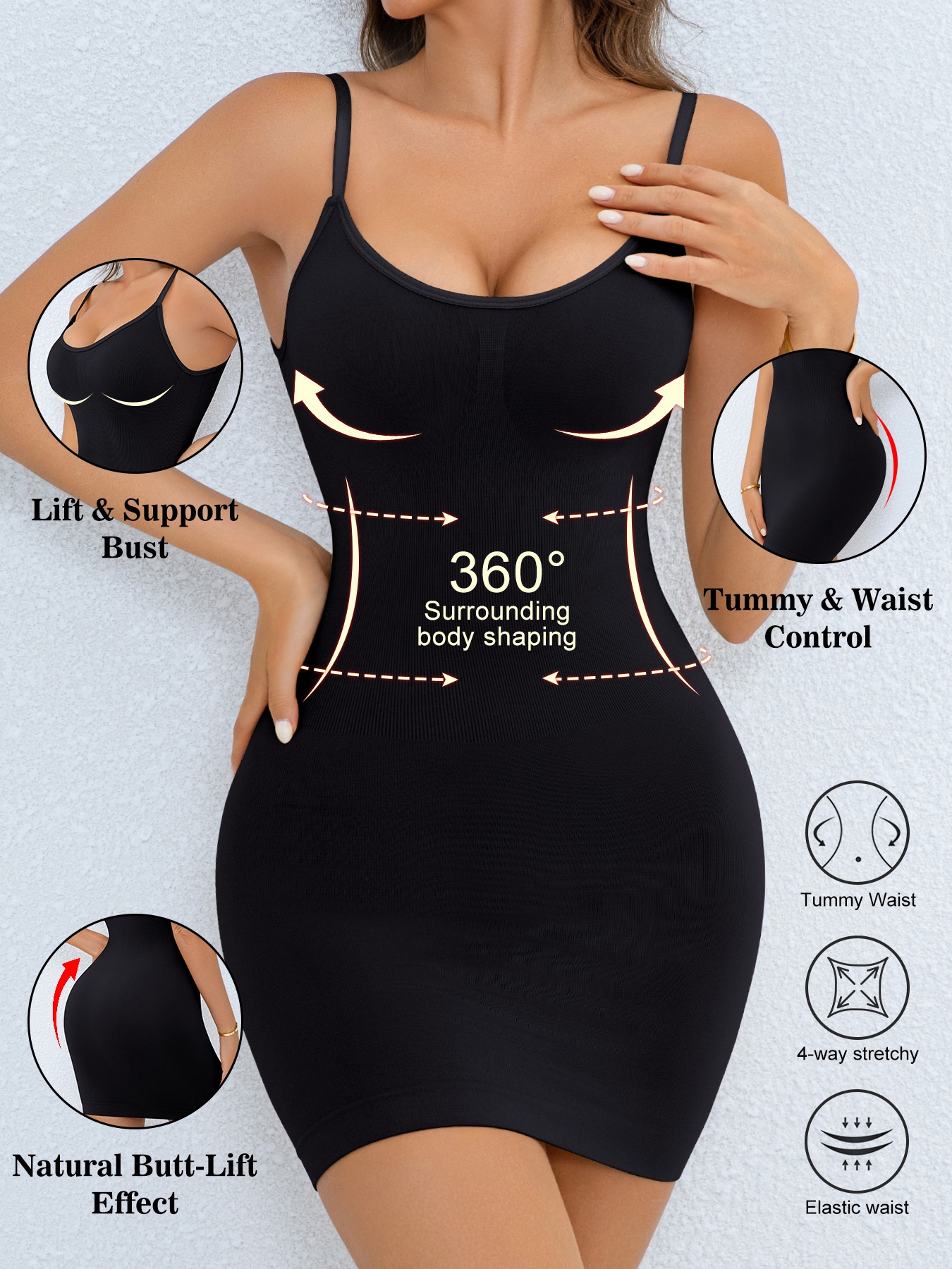body shapewear dress sold on Temu United States