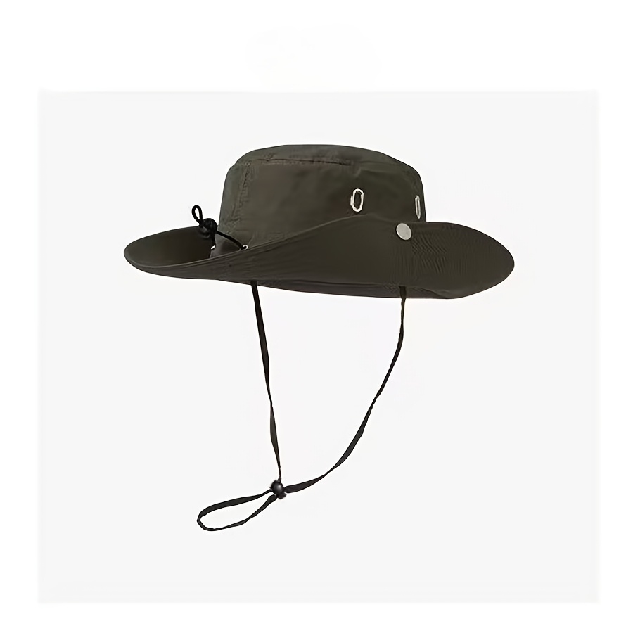 TEMU 1pc Sombrero de pescador unisex de secado rápido, parasol transpirable con protección solar para escalada al , sombrero de cowboy para pescar