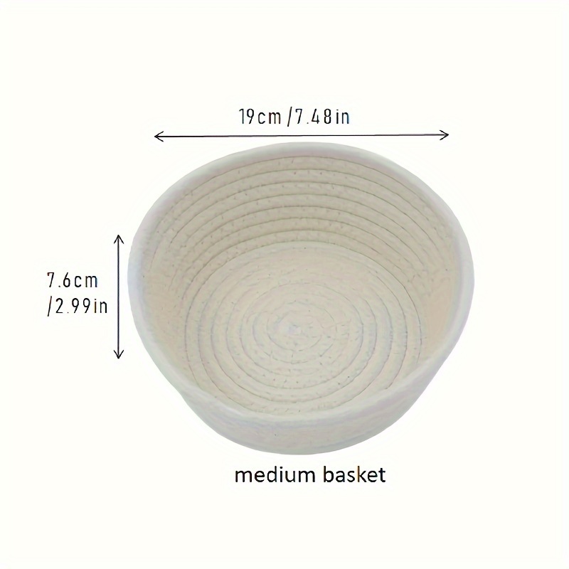 Cotton-rope Storage Basket Sets 1/3pcs - Organization For Cosmetics, Keys And More - Perfect For Coffee Table And Desktop Decor, Shelf Baskets