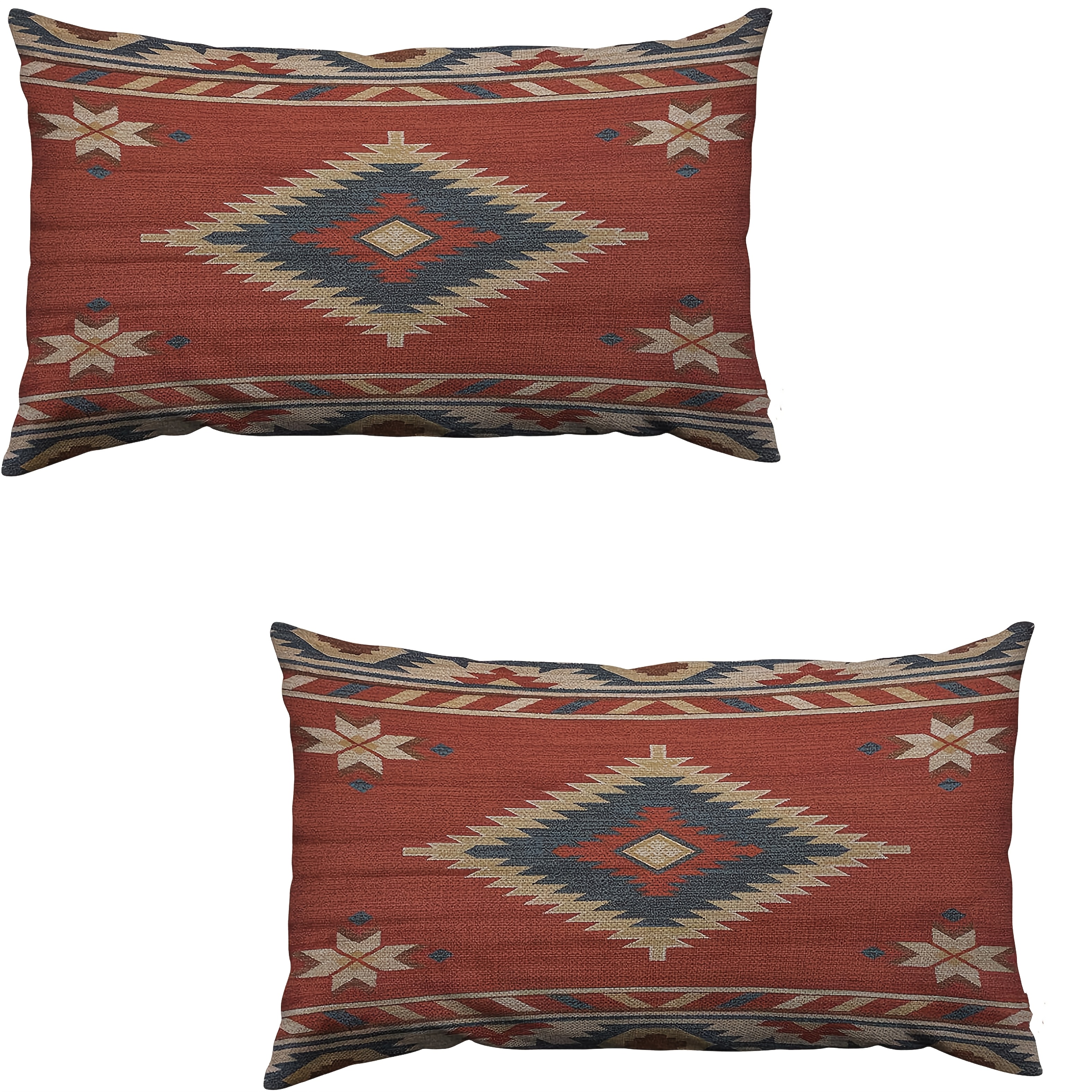 TEMU 2pcs, Vintage Style Pillow Covers Paisley Carpet Texture Decorative Throw Pillow Covers Cushion Case For Sofa Couch(single Side, No Pillow Core)