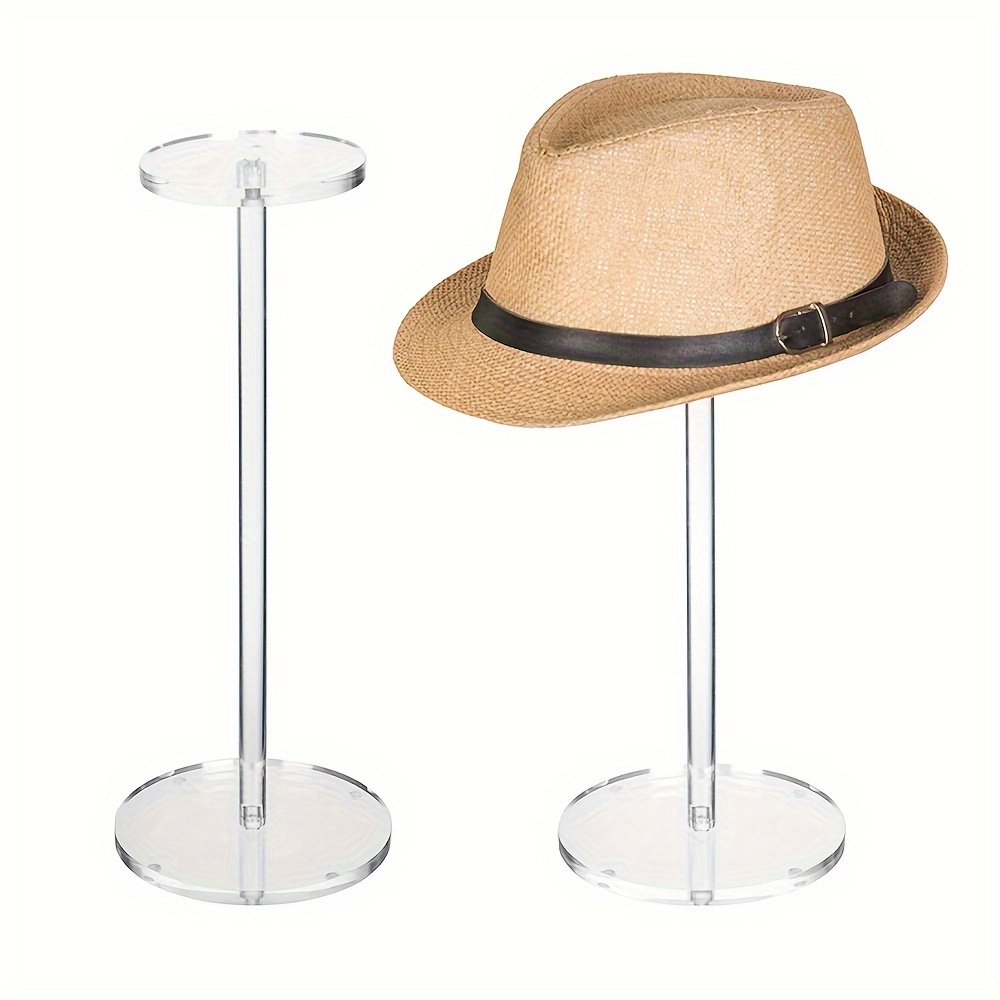 

Versatile Acrylic Hat & Wig Display Stand - Transparent, Freestanding Organizer For Bedroom, Barber Shop, And Mall Displays