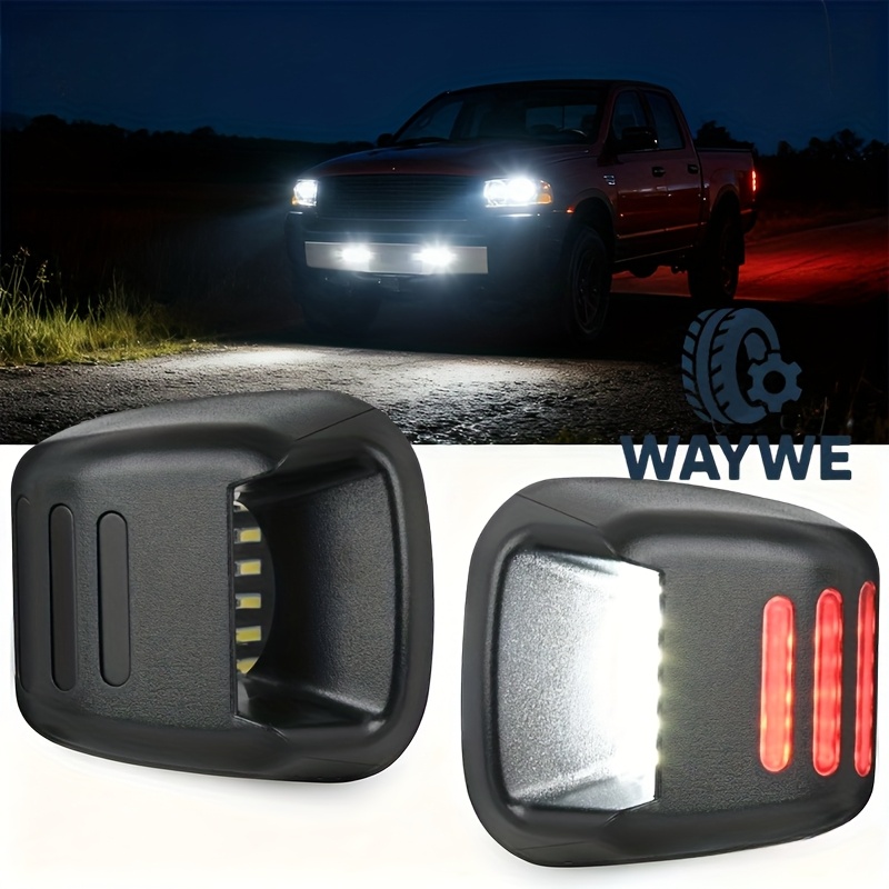 TEMU License Plate Lights Compatible With 2007 2008 2009 2010 2011 2012 2013 2014 2015 2016 2017 2018 2019 2020 2021 For Frontier Navara D40 2007-2015 With Red Oled Neon Tube
