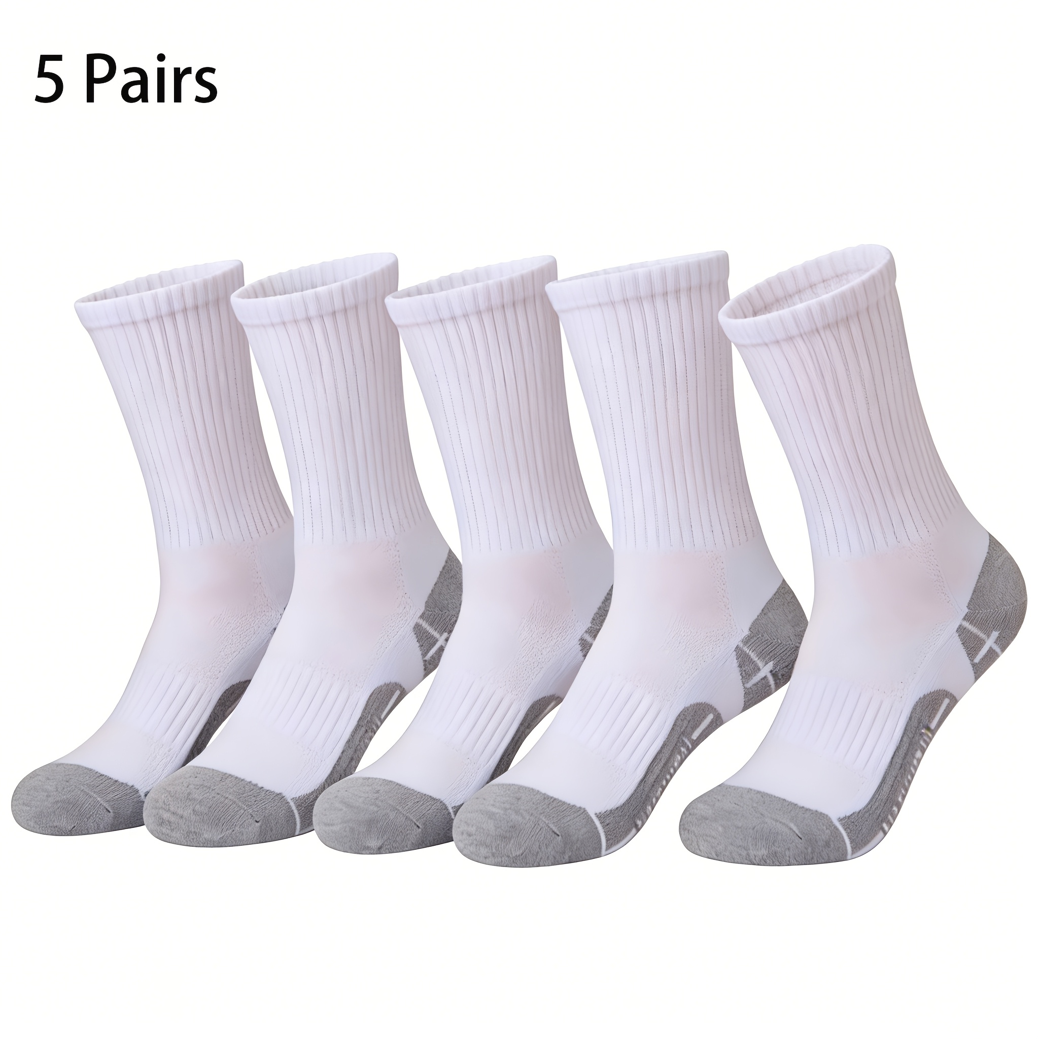 E-shop 5 Paar Unisex atmungsaktive schnelltrocknende Sportsocken, wadenhohe Socken für Arbeit, Zuhause, Freizeit Sport, alltägliche unverzichtbare