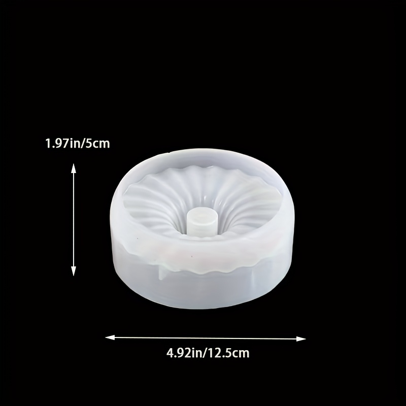 E-shop Runde gestreifte Kerzenhalter-Schmuck-Gieß-Silikonform, unregelmäßiger europäischer Stil, Kerzenständer-Harzformen für DIY handgemachte